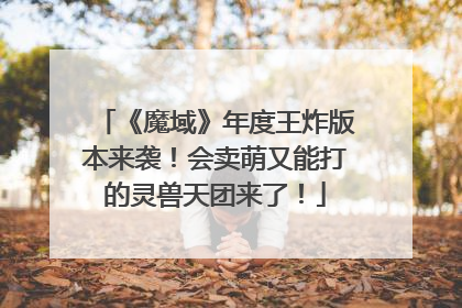 《魔域》年度王炸版本来袭！会卖萌又能打的灵兽天团来了！