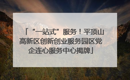 “一站式”服务！平顶山高新区创新创业服务园区党企连心服务中心揭牌