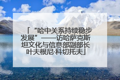 “哈中关系持续稳步发展”——访哈萨克斯坦文化与信息部副部长叶夫根尼·科切托夫