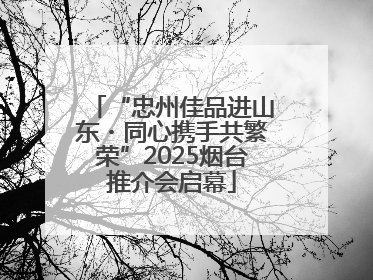 “忠州佳品进山东・同心携手共繁荣”2025烟台推介会启幕