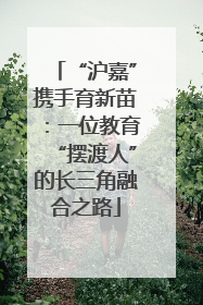 “沪嘉”携手育新苗：一位教育“摆渡人”的长三角融合之路