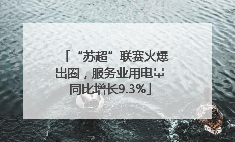 “苏超”联赛火爆出圈，服务业用电量同比增长9.3%