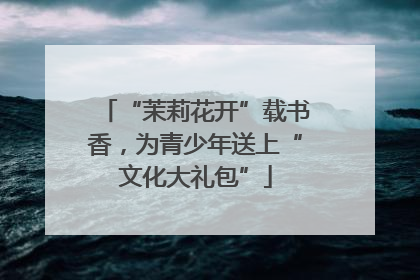 “茉莉花开”载书香，为青少年送上“文化大礼包”