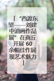 “西渡东望——刘建中油画作品展”在商丘开展 60余幅佳作展现艺术魅力
