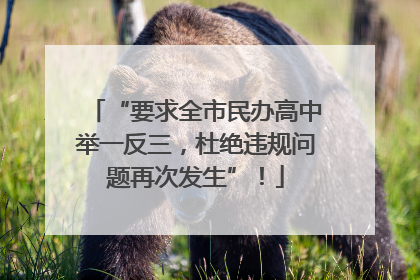 “要求全市民办高中举一反三，杜绝违规问题再次发生”！