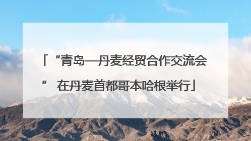 “青岛—丹麦经贸合作交流会” 在丹麦首都哥本哈根举行