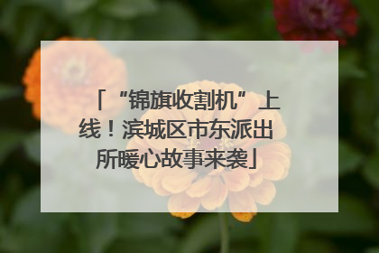 “锦旗收割机”上线！滨城区市东派出所暖心故事来袭
