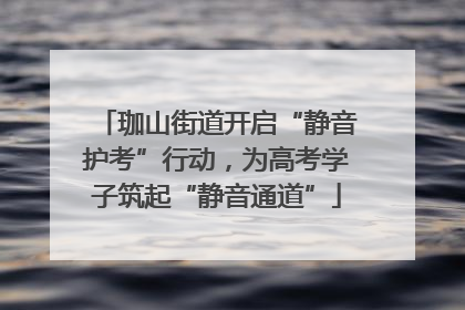 珈山街道开启“静音护考”行动，为高考学子筑起“静音通道”