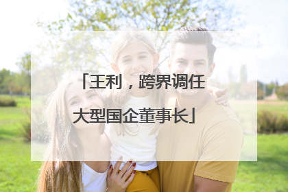 王利，跨界调任大型国企董事长