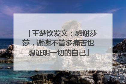 王楚钦发文：感谢莎莎，谢谢不管多痛苦也想证明一切的自己