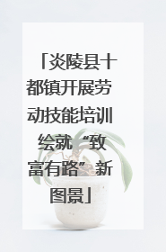 炎陵县十都镇开展劳动技能培训 绘就“致富有路”新图景