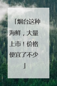 烟台这种海鲜，大量上市！价格便宜了不少