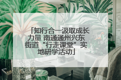 知行合一汲取成长力量 南通通州兴东街道“行走课堂”实地研学活动