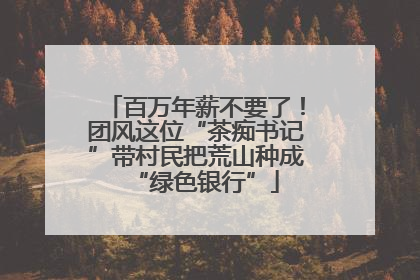 百万年薪不要了！团风这位“茶痴书记”带村民把荒山种成“绿色银行”