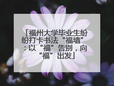福州大学毕业生纷纷打卡书法“福墙”：以“福”告别，向“福”出发