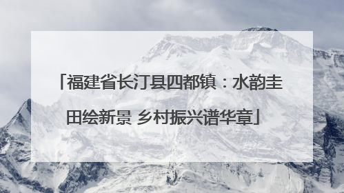 福建省长汀县四都镇：水韵圭田绘新景 乡村振兴谱华章