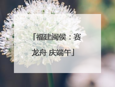 福建闽侯：赛龙舟 庆端午