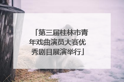 第三届桂林市青年戏曲演员大赛优秀剧目展演举行