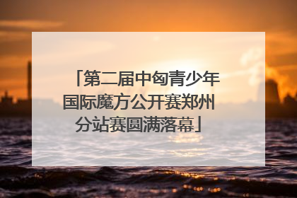 第二届中匈青少年国际魔方公开赛郑州分站赛圆满落幕