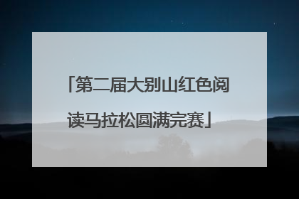 第二届大别山红色阅读马拉松圆满完赛