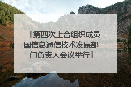 第四次上合组织成员国信息通信技术发展部门负责人会议举行