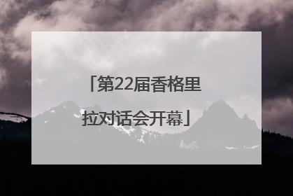 第22届香格里拉对话会开幕