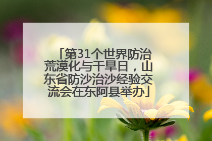 第31个世界防治荒漠化与干旱日，山东省防沙治沙经验交流会在东阿县举办