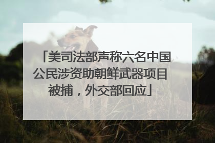 美司法部声称六名中国公民涉资助朝鲜武器项目被捕，外交部回应