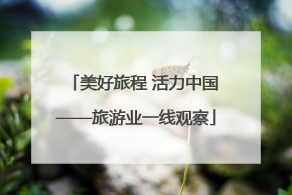 美好旅程 活力中国——旅游业一线观察