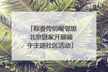 粽香传情暖邻里 北京链家开展端午主题社区活动
