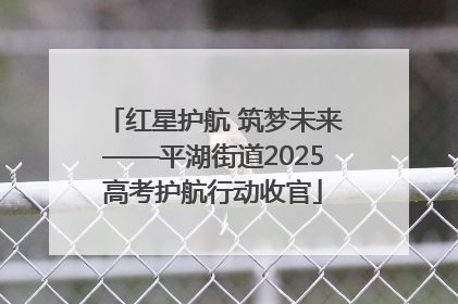 红星护航 筑梦未来——平湖街道2025高考护航行动收官
