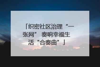 织密社区治理“一张网” 奏响幸福生活“合奏曲”