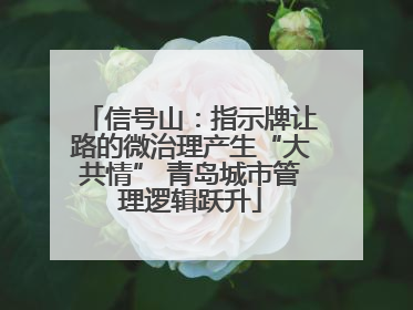 信号山：指示牌让路的微治理产生“大共情” 青岛城市管理逻辑跃升
