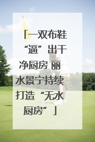一双布鞋“逼”出干净厨房 丽水景宁持续打造“无水厨房”