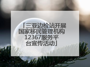 三亚边检站开展国家移民管理机构12367服务平台宣传活动