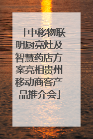 中移物联明厨亮灶及智慧药店方案亮相贵州移动商客产品推介会