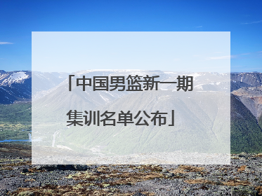中国男篮新一期集训名单公布