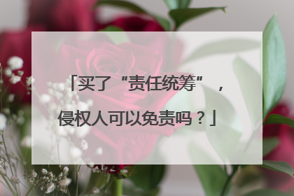 买了“责任统筹”，侵权人可以免责吗？