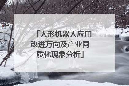 人形机器人应用改进方向及产业同质化现象分析