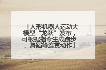 人形机器人运动大模型“龙跃”发布，可根据指令生成跑步、舞蹈等连贯动作