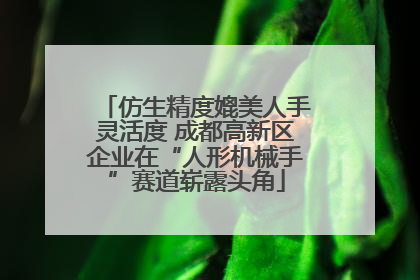 仿生精度媲美人手灵活度 成都高新区企业在“人形机械手”赛道崭露头角