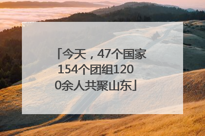 今天，47个国家154个团组1200余人共聚山东