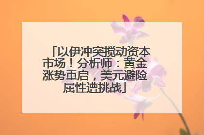 以伊冲突搅动资本市场！分析师：黄金涨势重启，美元避险属性遭挑战