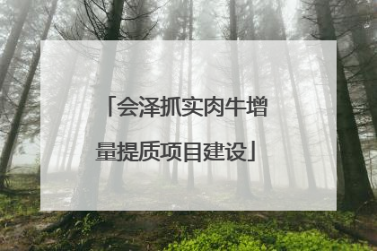 会泽抓实肉牛增量提质项目建设