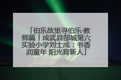 伯乐故里寻伯乐·教师篇丨成武县郜城第六实验小学刘士成：书香润童年 阳光育新人