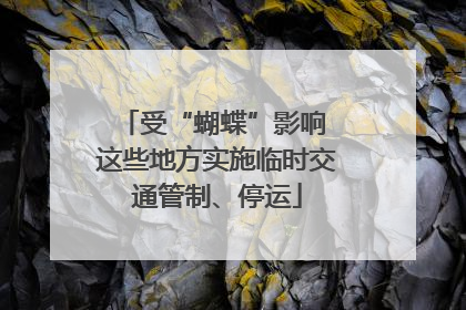 受“蝴蝶”影响 这些地方实施临时交通管制、停运