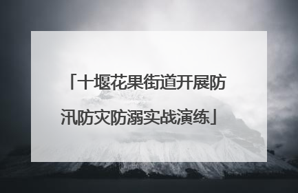 十堰花果街道开展防汛防灾防溺实战演练