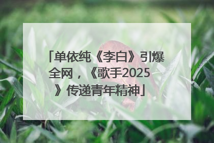 单依纯《李白》引爆全网，《歌手2025》传递青年精神
