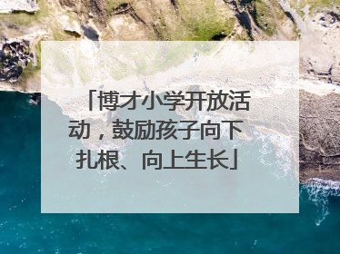 博才小学开放活动，鼓励孩子向下扎根、向上生长