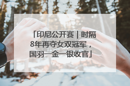 印尼公开赛｜时隔8年再夺女双冠军，国羽一金一银收官